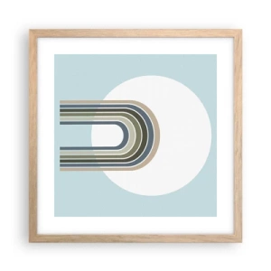 Een poster in een licht eiken lijst - Onweerstaanbare aantrekkingskracht - 40x40 cm