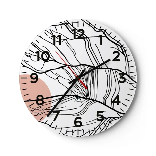 Wandklok - Klok - In een web van twijgen - 40x40 cm