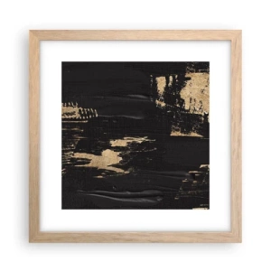 Een poster in een licht eiken lijst - Spoor van aanraking - 30x30 cm