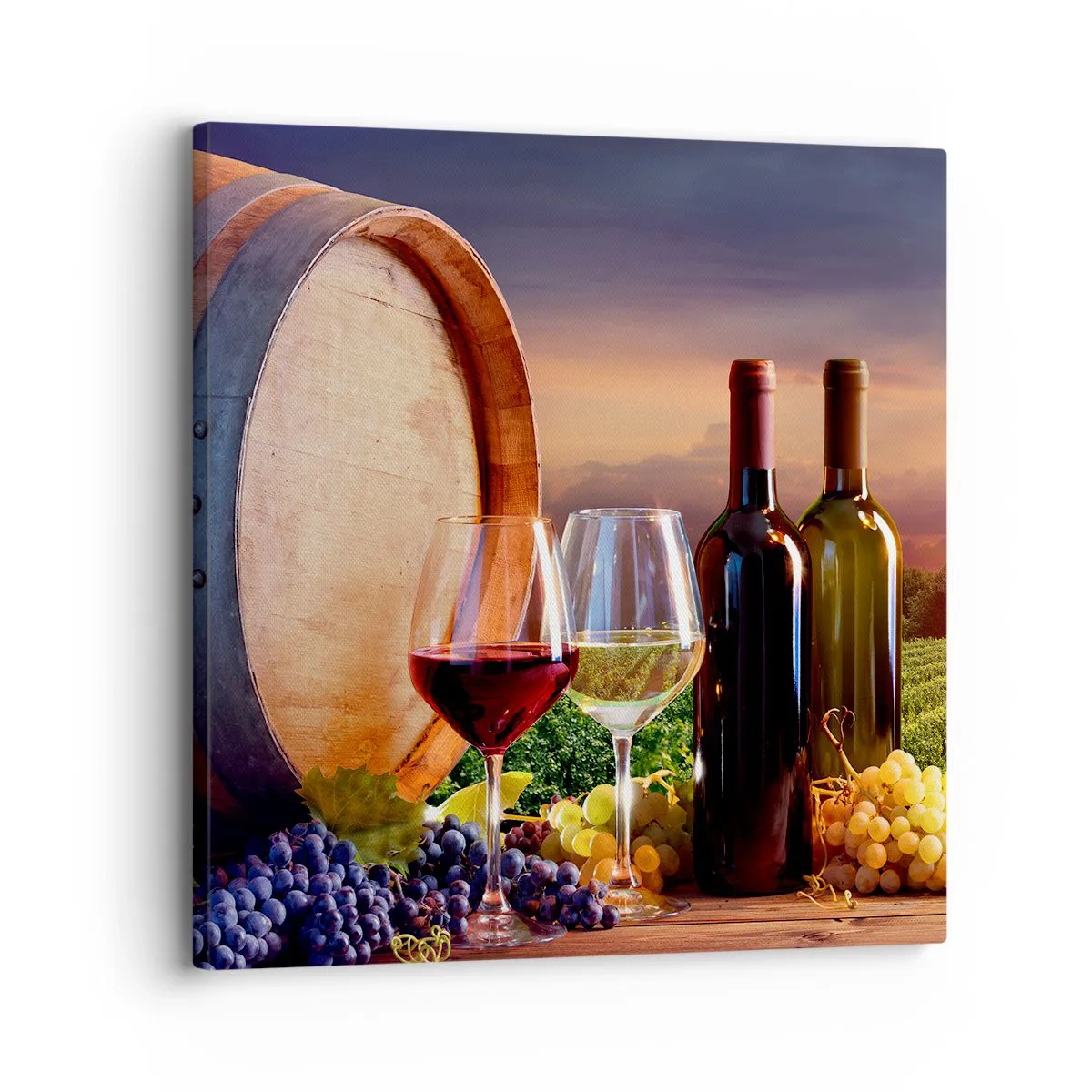 Schilderen op canvas - Het leven smaakt hier - 30x30 cm