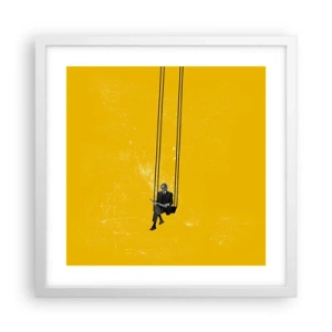 Poster in een witte lijst - Dag als iedere dag - 40x40 cm