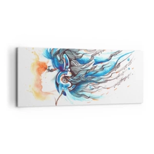 Schilderen op canvas - Laat de muziek spelen - 120x50 cm