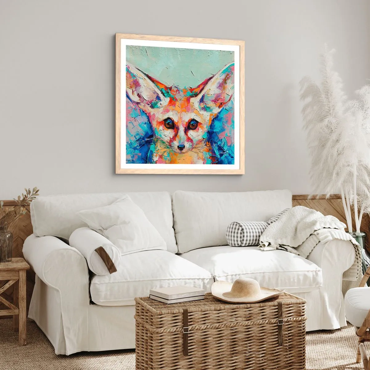 Een poster in een licht eiken lijst - Ben je klaar voor mij? - 30x30 cm