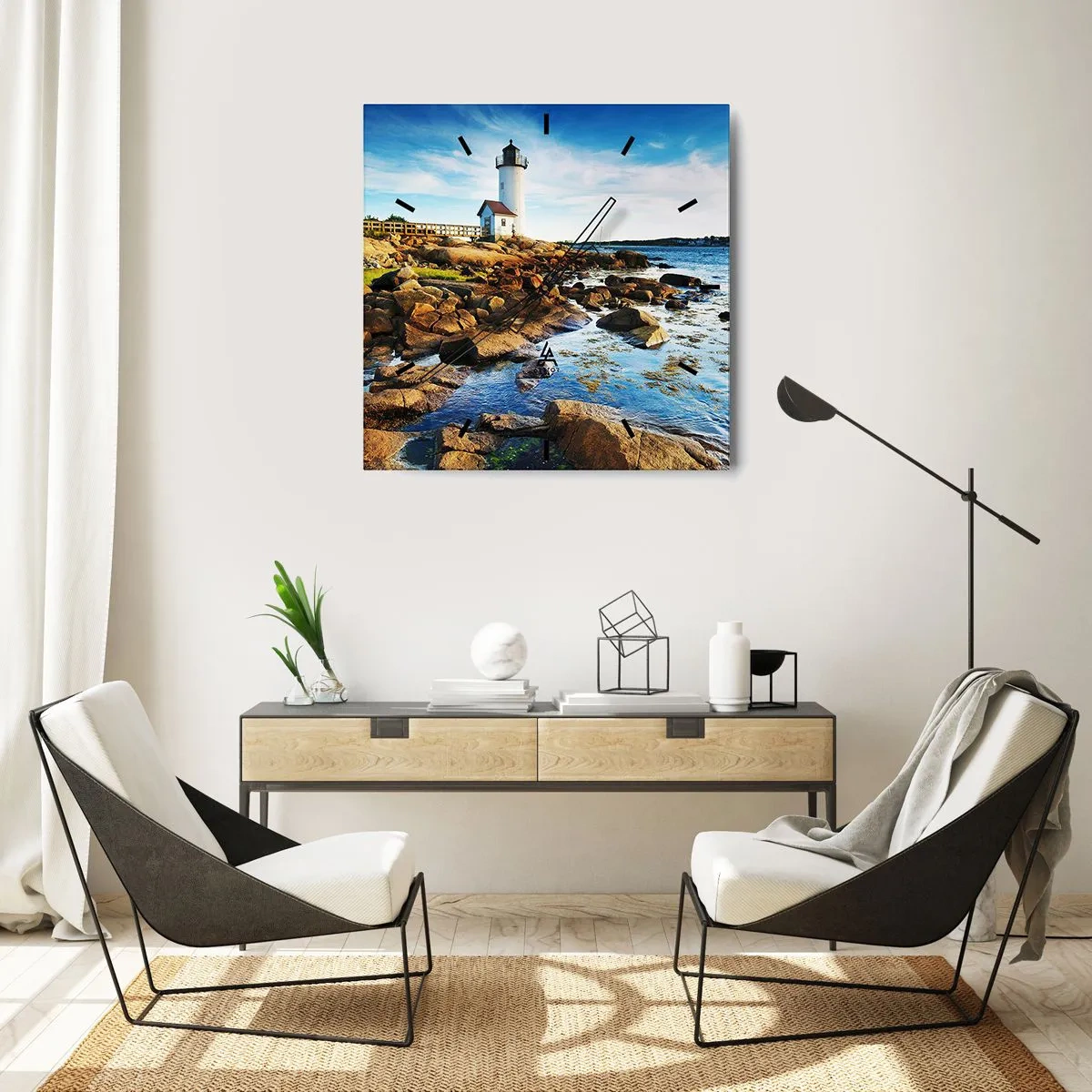 Wandklok - Klok - Kom blij terug, ik wacht - 30x30 cm