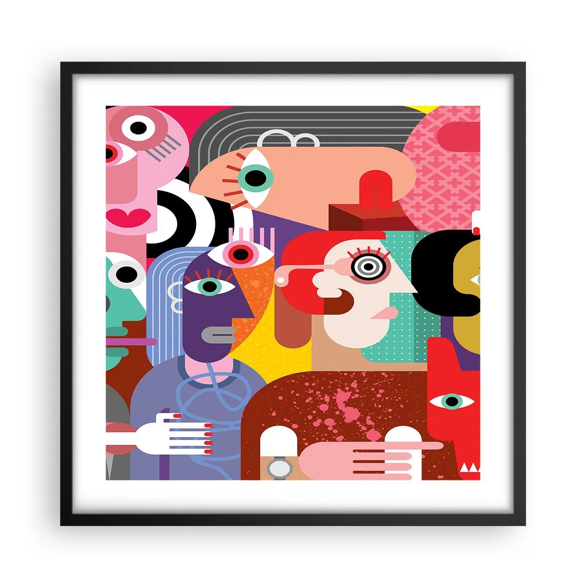 Poster in een zwarte lijst - Wij zijn van de heer Picasso - 50x50 cm