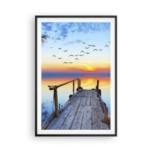 Poster in een zwarte lijst - Het is tijd om terug te gaan... - 61x91 cm