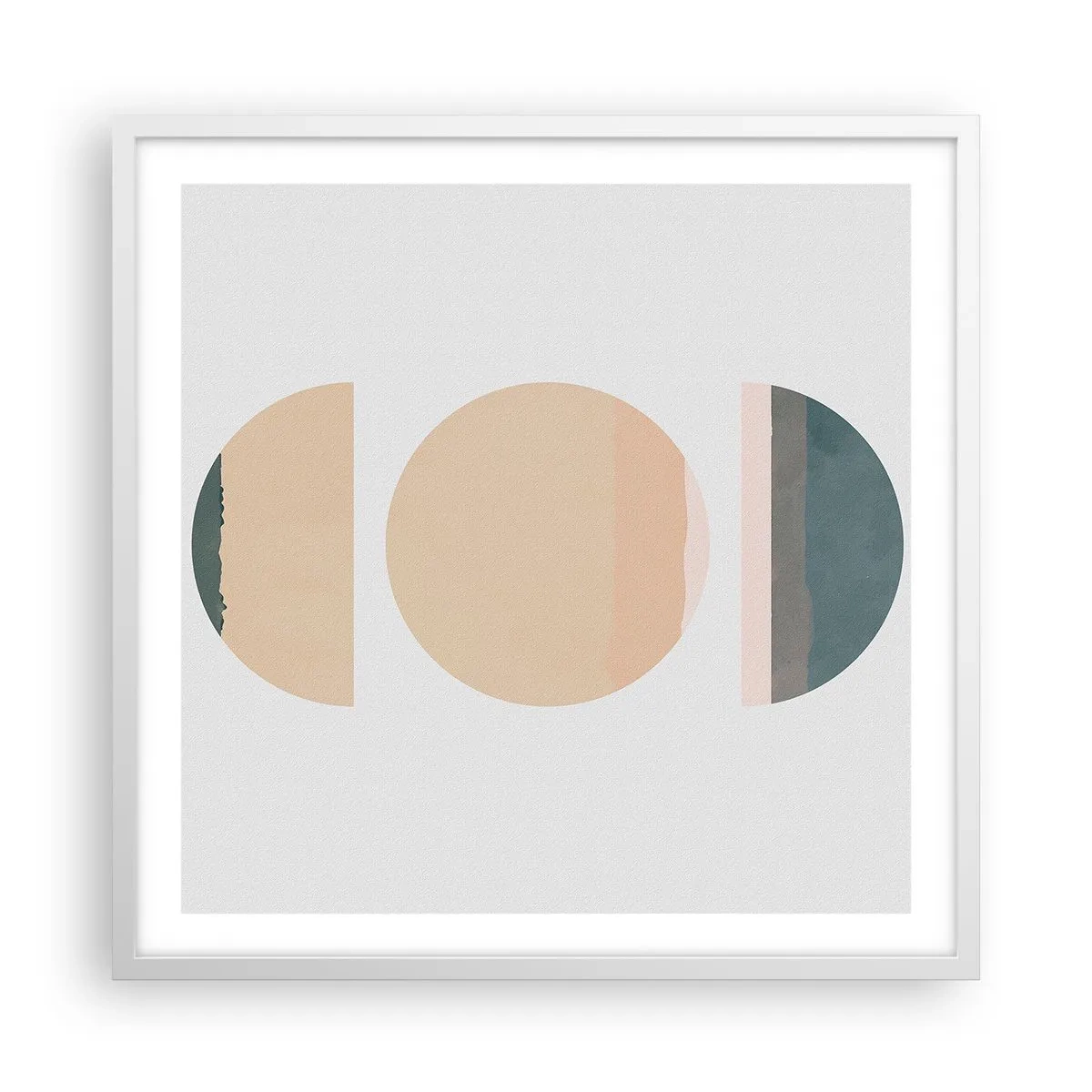 Poster in een witte lijst - Een Wiel achter een andere - 60x60 cm