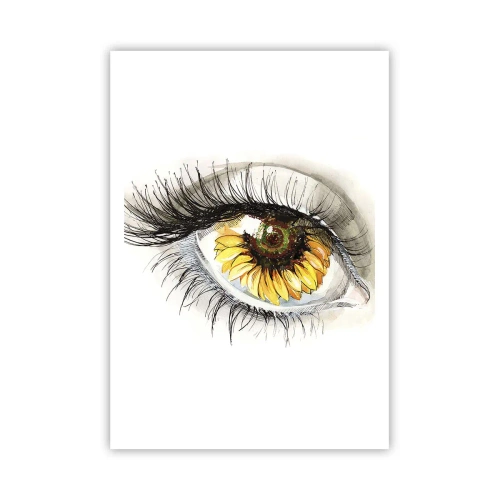 Poster - Een look zo warm als de zomer - 70x100 cm