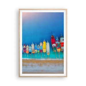 Een poster in een licht eiken lijst - Vanuit vogelperspectief - 70x100 cm