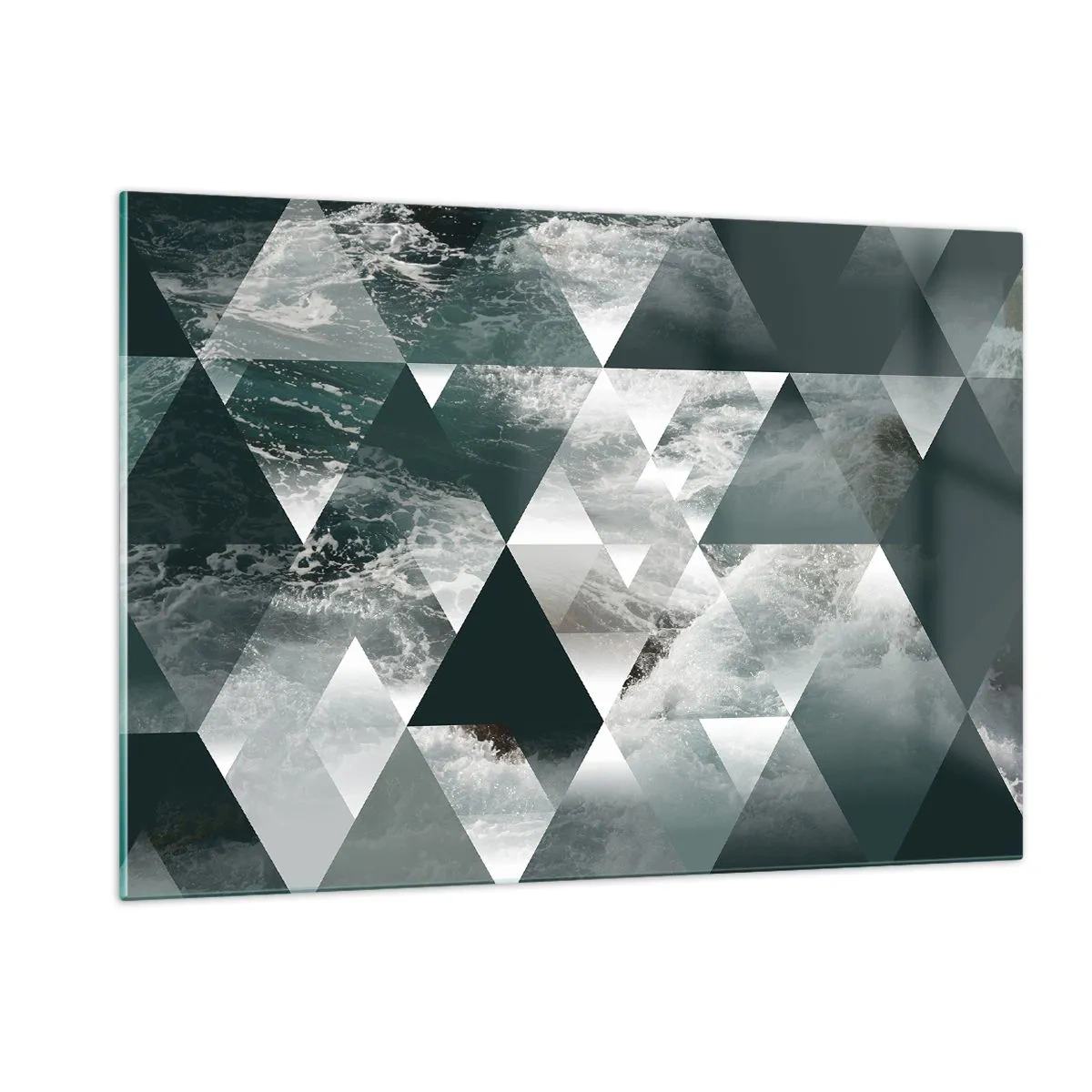 Schilderen op glas - Kristal perspectief - 120x80 cm