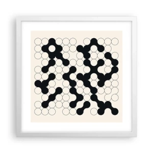 Poster in een witte lijst - Chinees spel – variatie - 40x40 cm