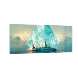 Schilderen op glas - Arctische diamant - 100x40 cm