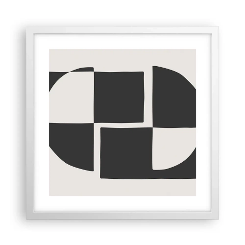 Poster in een witte lijst - Antithese - synthese - 40x40 cm