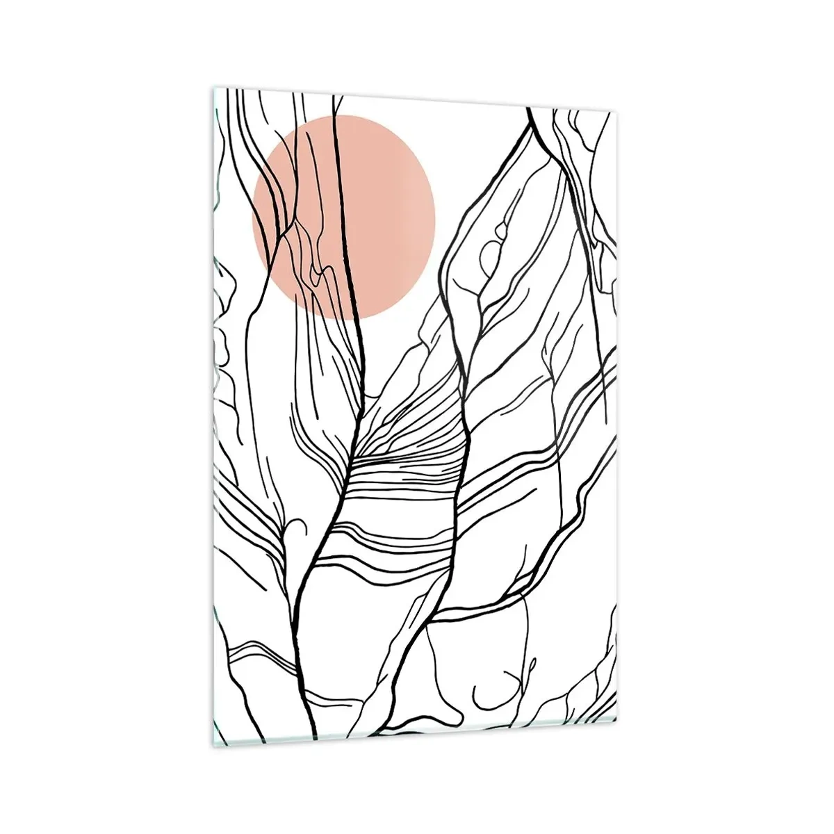 Schilderen op glas - In een web van twijgen - 80x120 cm