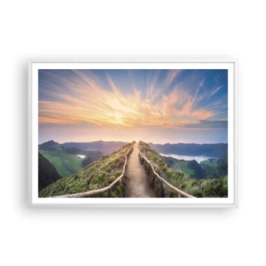 Poster in een witte lijst - Dicht bij de hemel - 100x70 cm