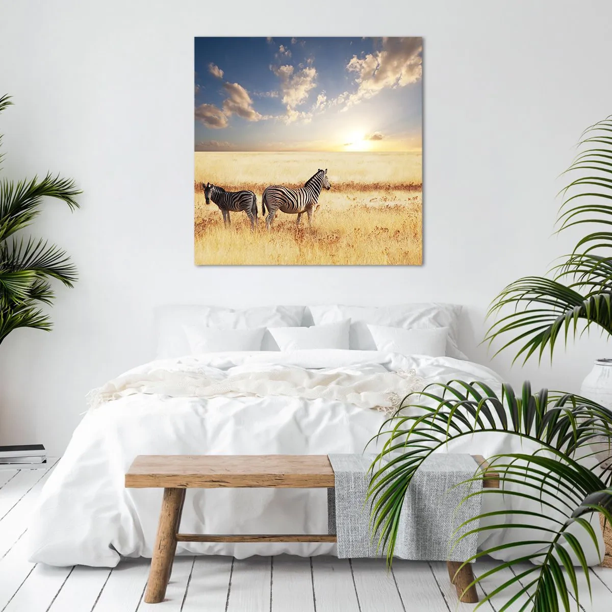 Schilderen op canvas - Ga weg, verstoor onze vrede niet - 40x40 cm