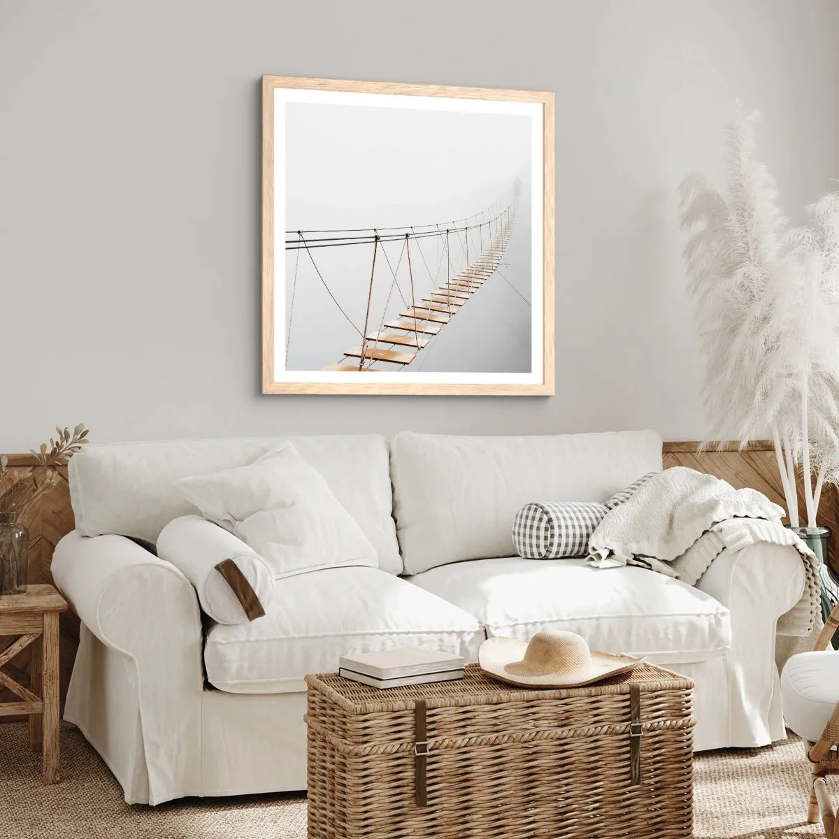 Een poster in een licht eiken lijst - Waar zal het je brengen? - 30x30 cm