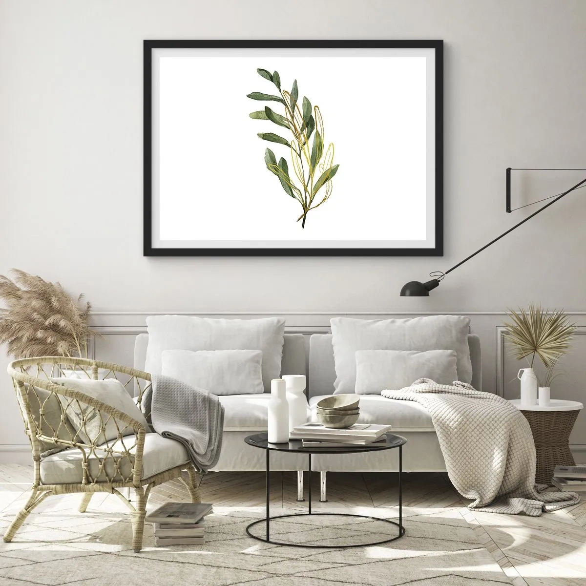 Poster in een zwarte lijst - Alles wat goed is - 70x50 cm