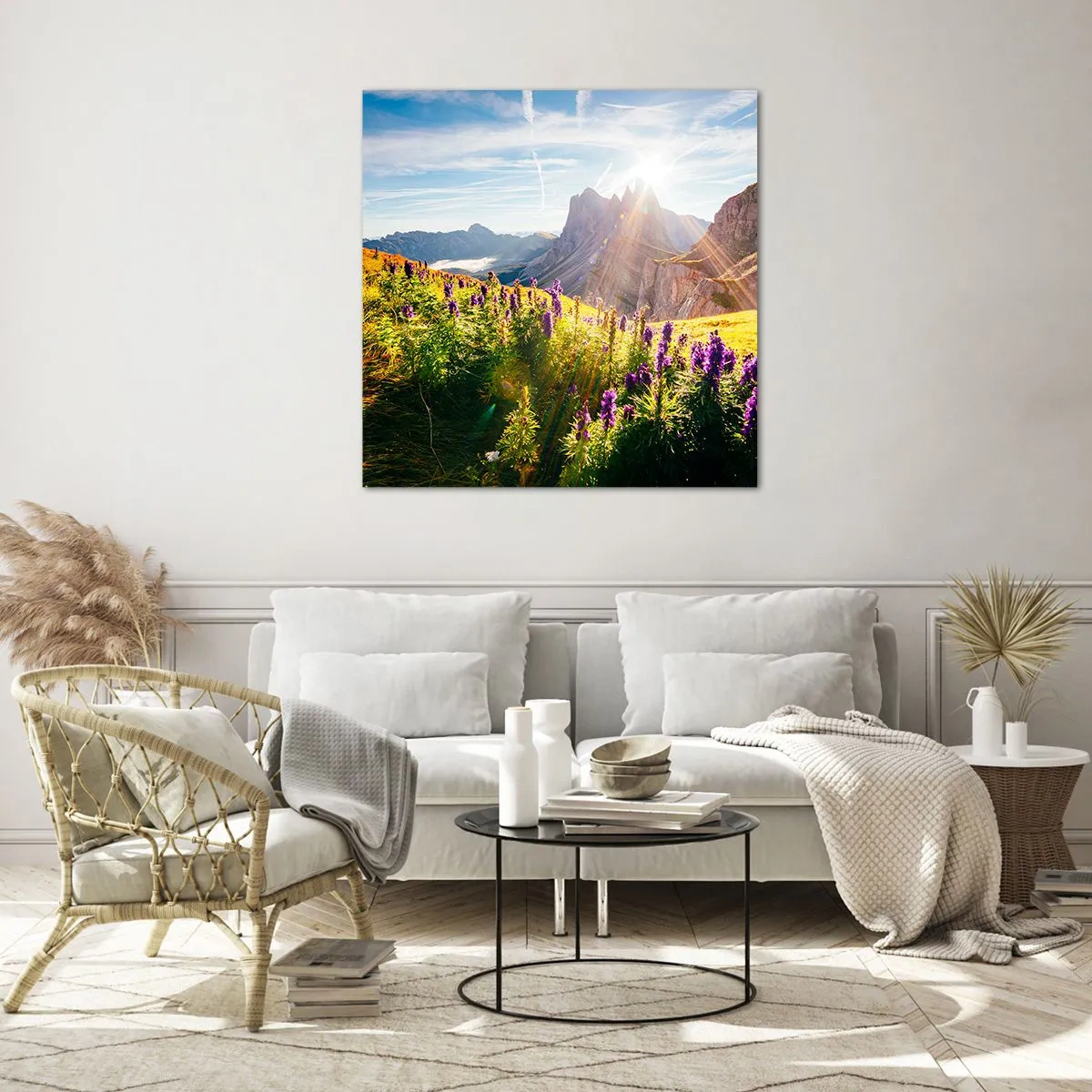 Schilderen op glas - Het geheime leven van kruiden - 50x50 cm