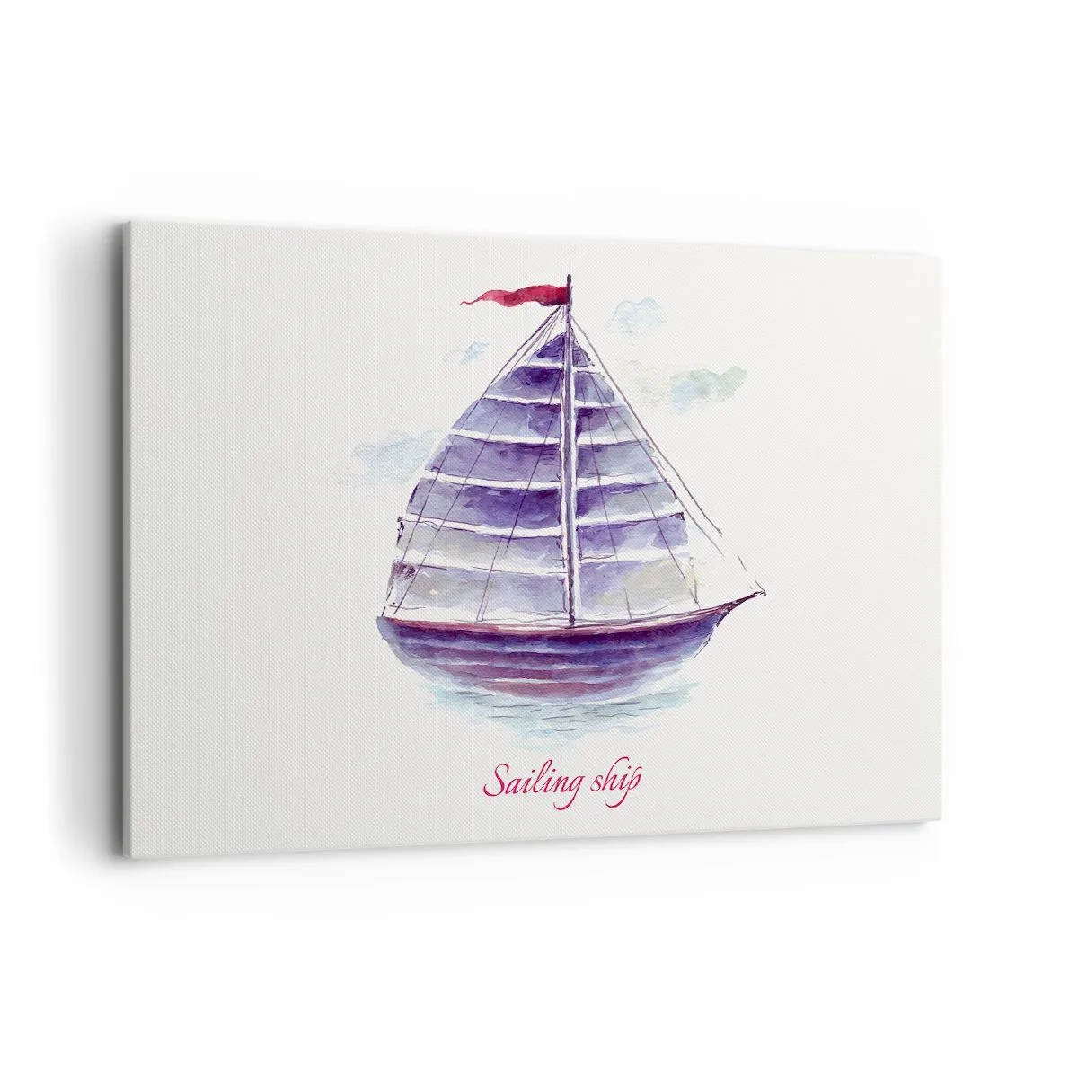 Schilderen op canvas - Volle zeilen en rustig water - 100x70 cm