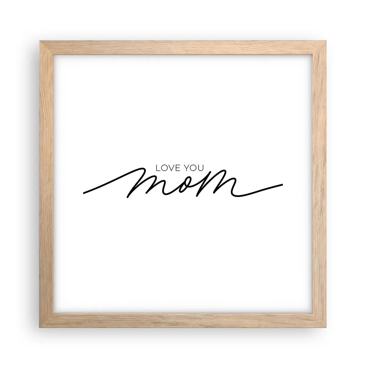 Een poster in een licht eiken lijst - Grote emotie - 30x30 cm