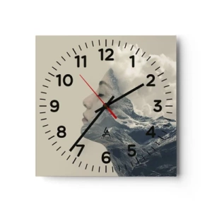 Wandklok - Klok - De schoonheid van de elementen - 30x30 cm