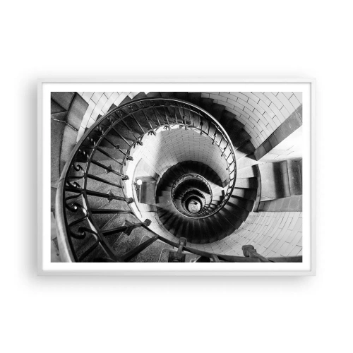 Poster in een witte lijst - Hoger en hoger - 100x70 cm