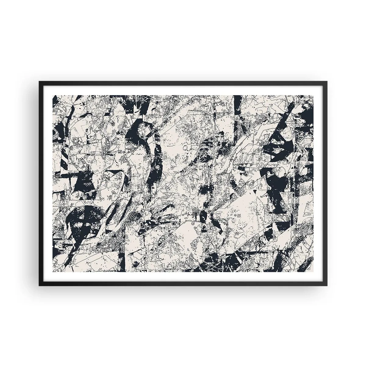 Poster in een zwarte lijst - Interpenetratie van tegenstellingen - 100x70 cm