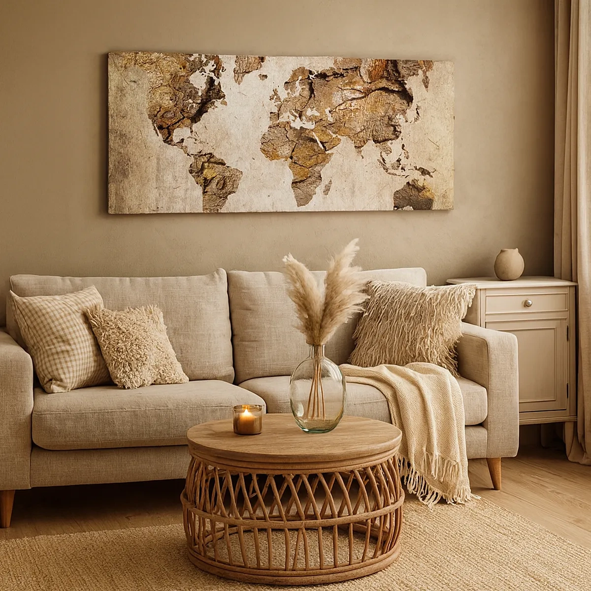 Schilderen op canvas - Ontdekking van de wereld - 30x30 cm