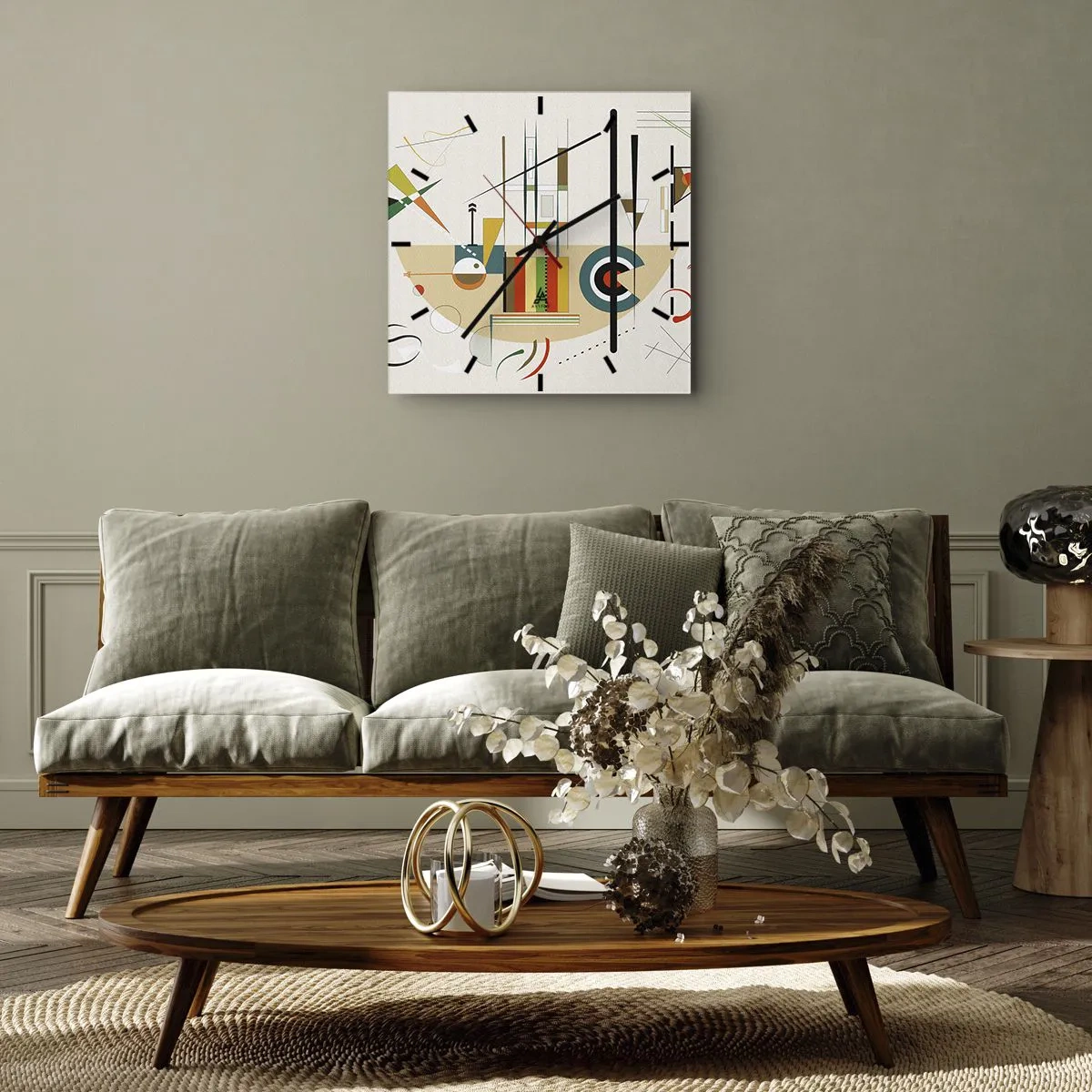 Wandklok - Klok - En de wereld lacht - 40x40 cm