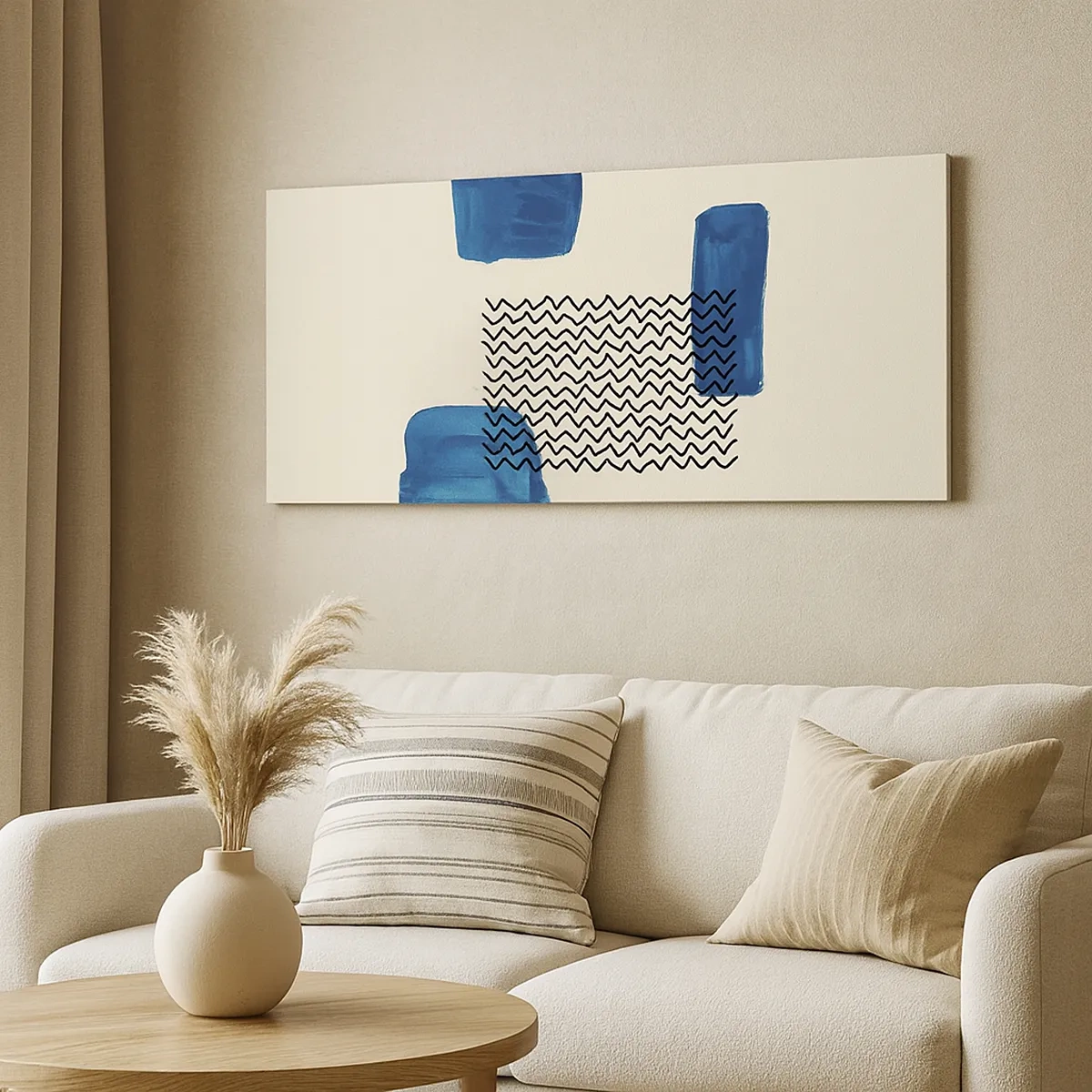 Schilderen op canvas - Een abstract kwartet - 30x30 cm