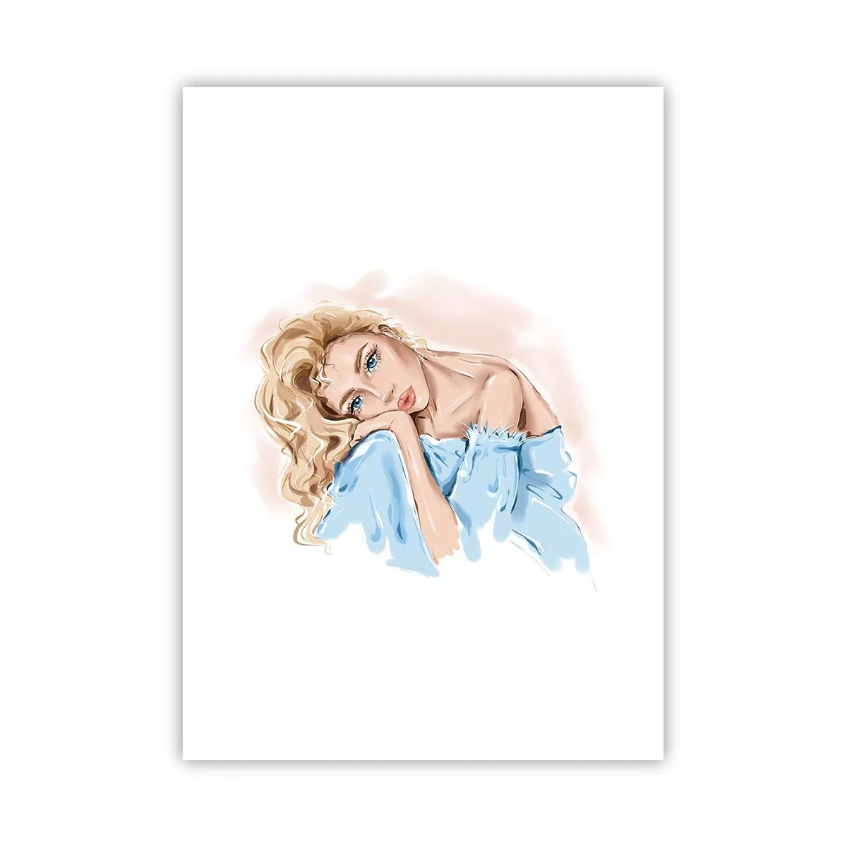 Poster - Dromerig in het blauw - 50x70 cm