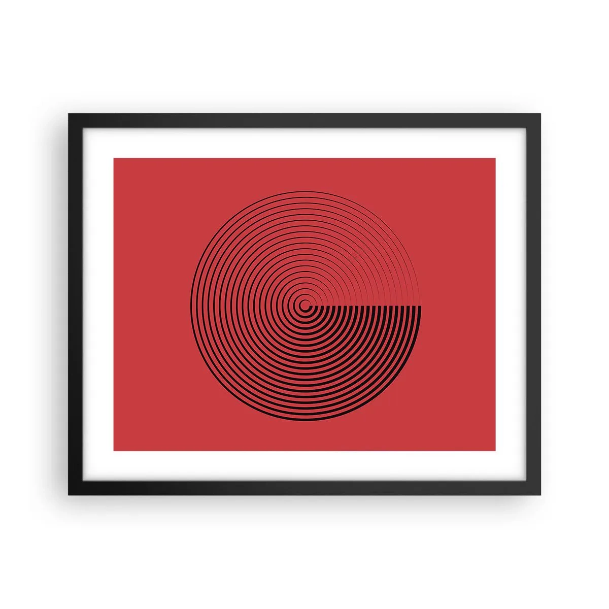 Poster in een zwarte lijst - Circulaire beweging - 50x40 cm