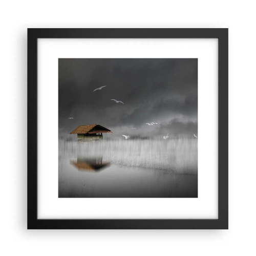 Poster in een zwarte lijst - Beschutting tegen regen - 30x30 cm