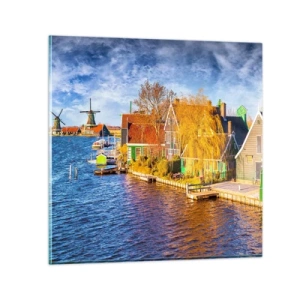 Schilderen op glas - Eeuwenlang geen verandering - 40x40 cm