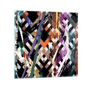 Schilderen op glas - Tot de tweede macht verheven - 30x30 cm