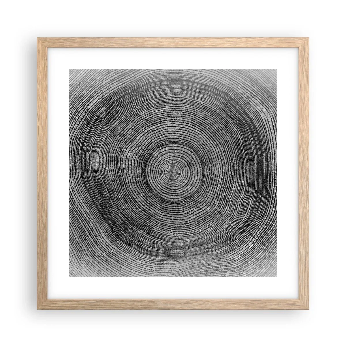 Een poster in een licht eiken lijst - Teken van de tijden - 40x40 cm