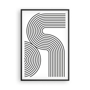 Poster in een zwarte lijst - In de bocht - 61x91 cm
