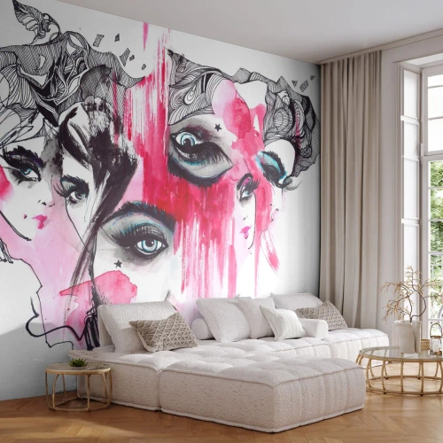 Zelfklevend Fotobehang Deluxe Sticker - 0 - Het oog van de vrouw, Het gezicht van de vrouw, Deel - 400x280 cm