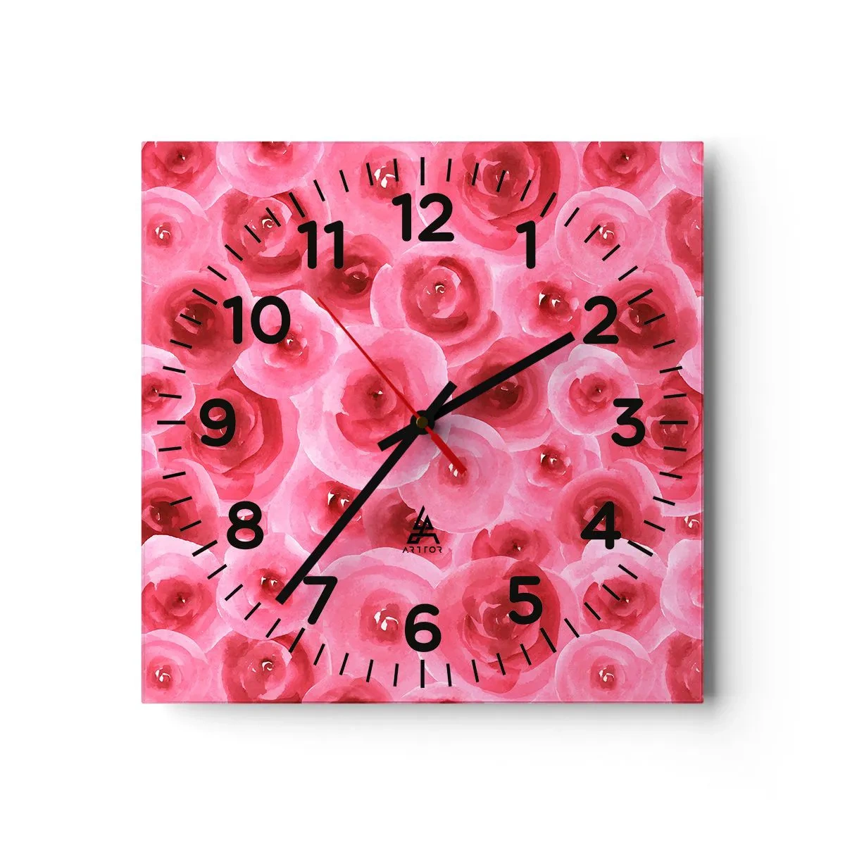 Wandklok - Klok - Rozen onder en boven - 30x30 cm