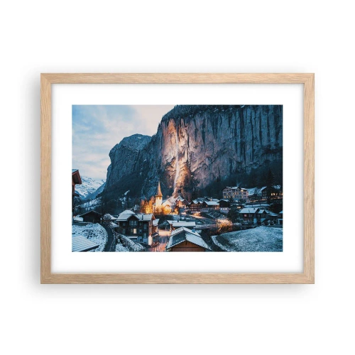 Een poster in een licht eiken lijst - De stralende geest van de winter - 40x30 cm
