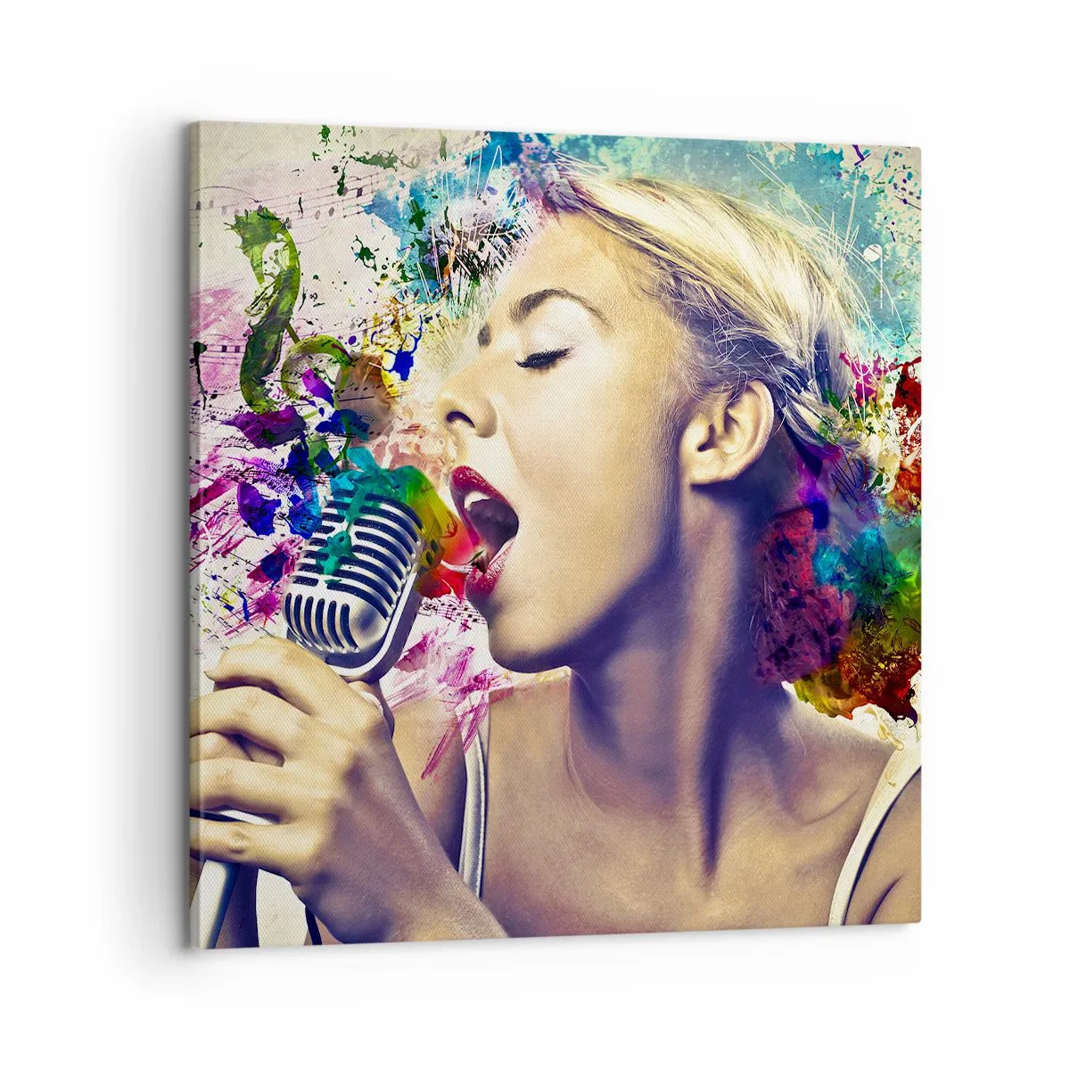 Schilderen op canvas - Schilder de wereld met je stem - 60x60 cm