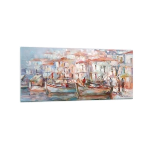 Schilderen op glas - Pastel vakantie - 120x50 cm