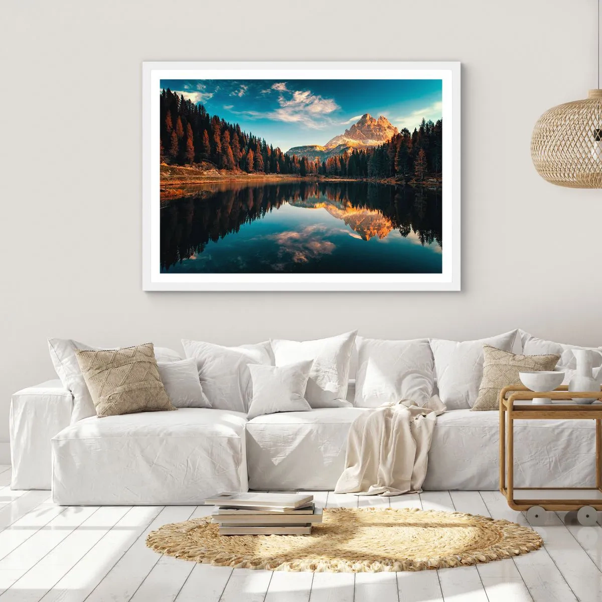 Poster in een witte lijst - Dubbel landschap - 70x50 cm