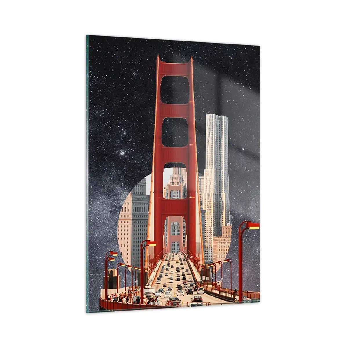 Schilderen op glas - Altijd in het centrum - 50x70 cm