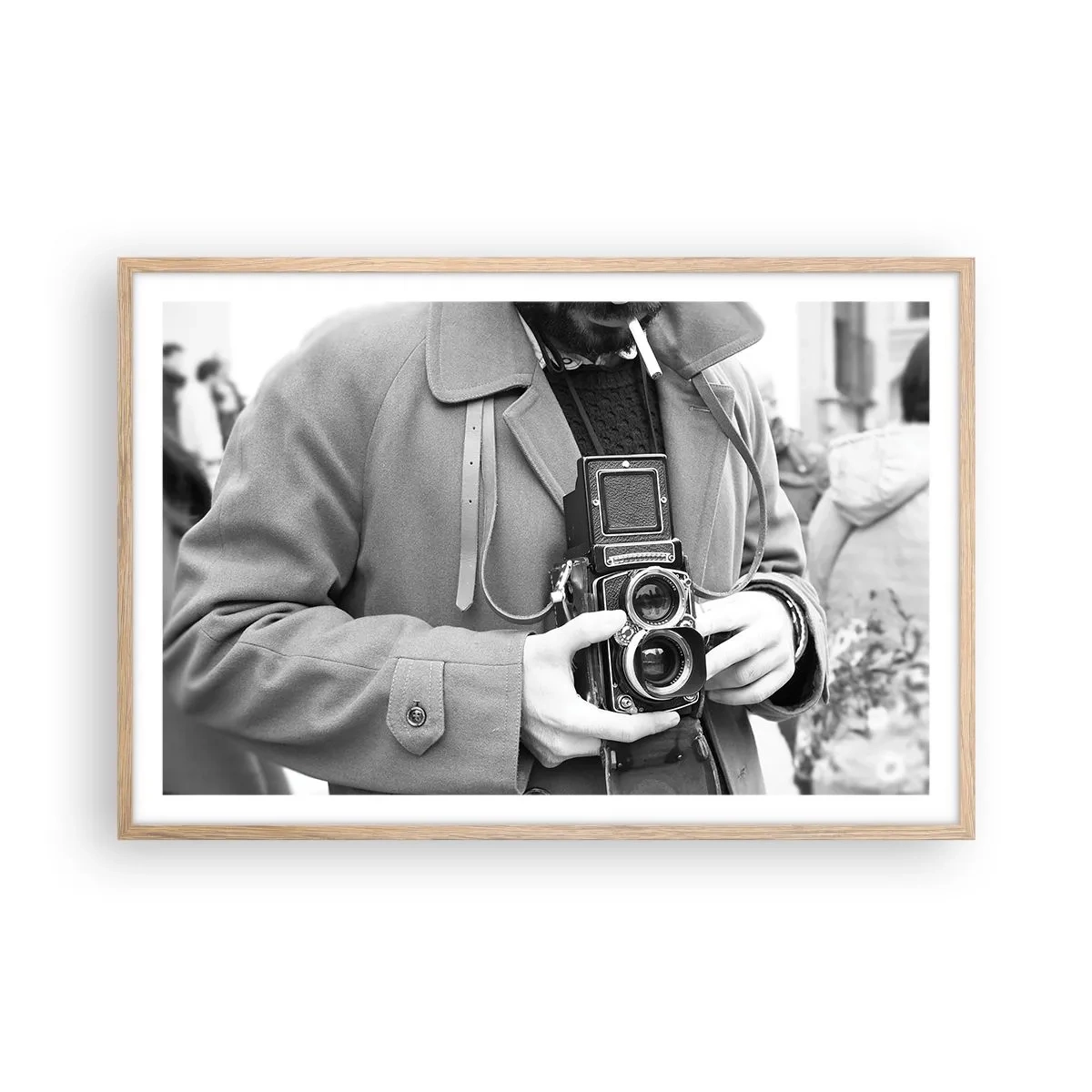 Een poster in een licht eiken lijst - Retro stijl - 91x61 cm
