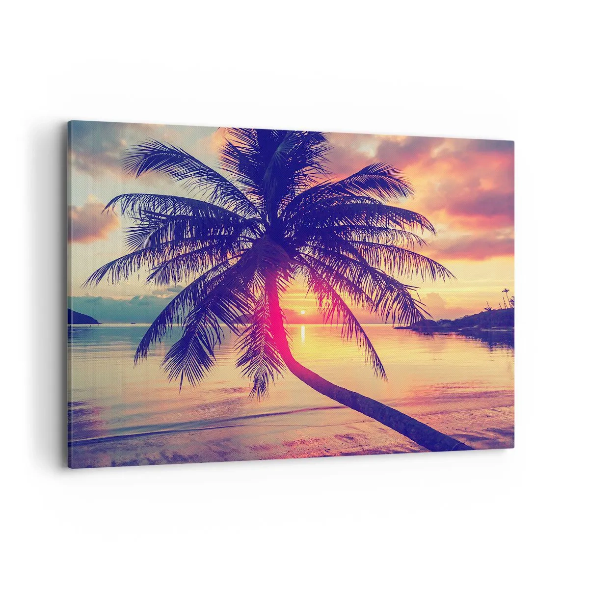 Schilderen op canvas - Avond onder de palmbomen - 120x80 cm