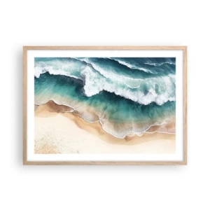 Een poster in een licht eiken lijst - De eeuwige ontmoeting - 70x50 cm