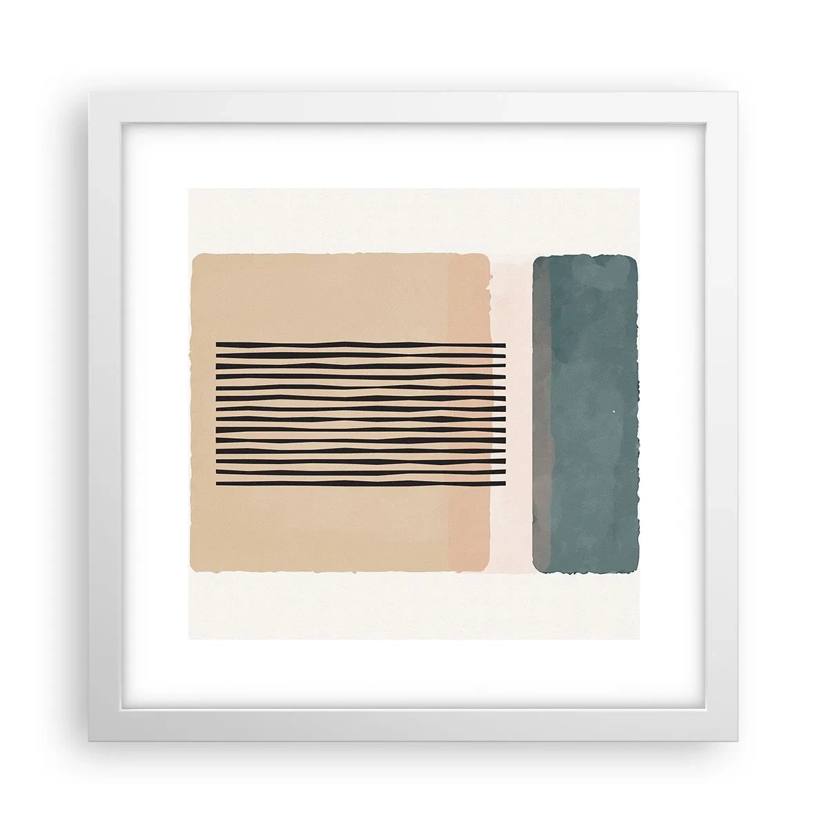 Poster in een witte lijst - Alles is oke - 30x30 cm