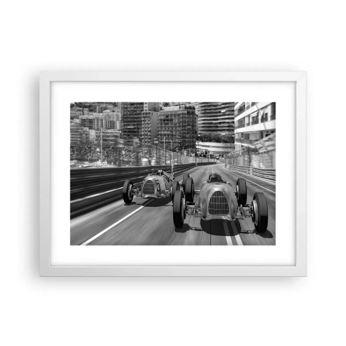 Poster in een witte lijst - Lang geleden in Monte Carlo - 40x30 cm